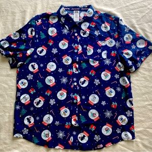 Star Wars Christmas shirt for adults Disney Holiday Print XL NWOT linen feel